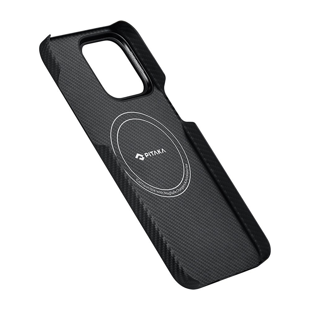 Pitaka Tactile Woven Orchestra Serisi iPhone 15 Pro Max M-safe Şarj Özellikli 600D Aramid Fiber Rhapsody Kılıf