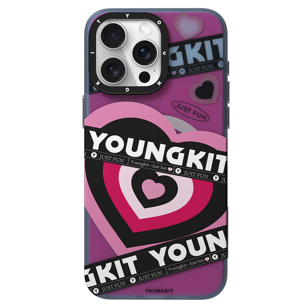 Youngkit Flipped Serisi iPhone 15 Pro Max M-safe Airbagli Çift Katmanlı Kılıf