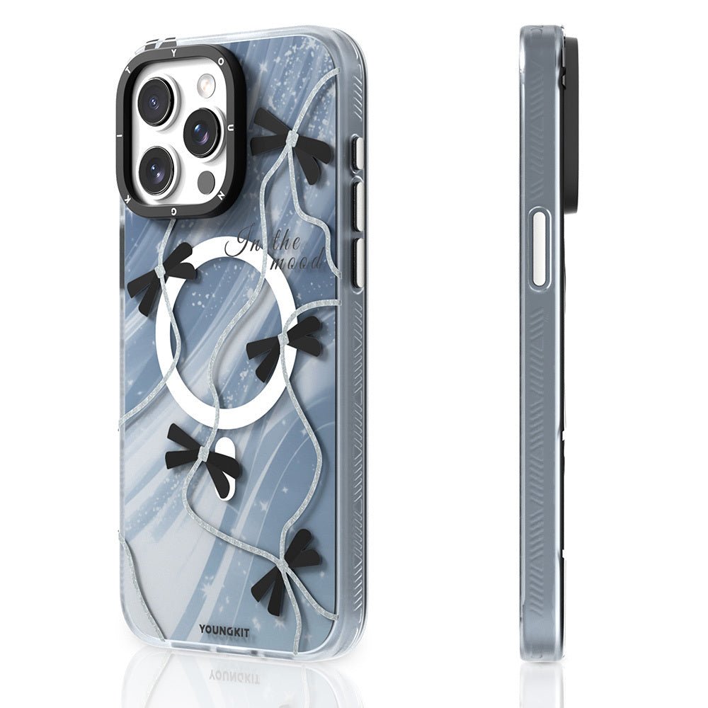 Youngkit Star&Butterfly Serisi iPhone 15 Pro Max M-safe Airbagli Çift Katmanlı Kılıf
