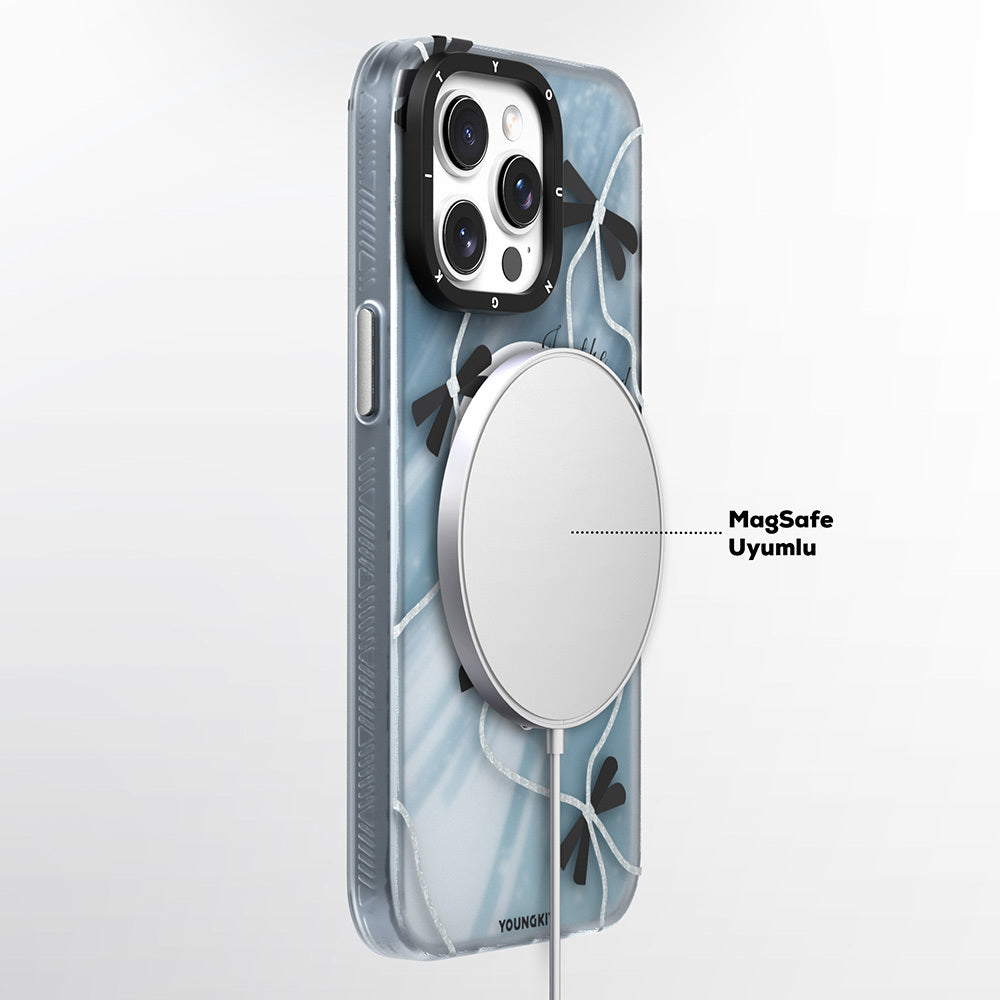 Youngkit Star&Butterfly Serisi iPhone 15 Pro Max M-safe Airbagli Çift Katmanlı Kılıf