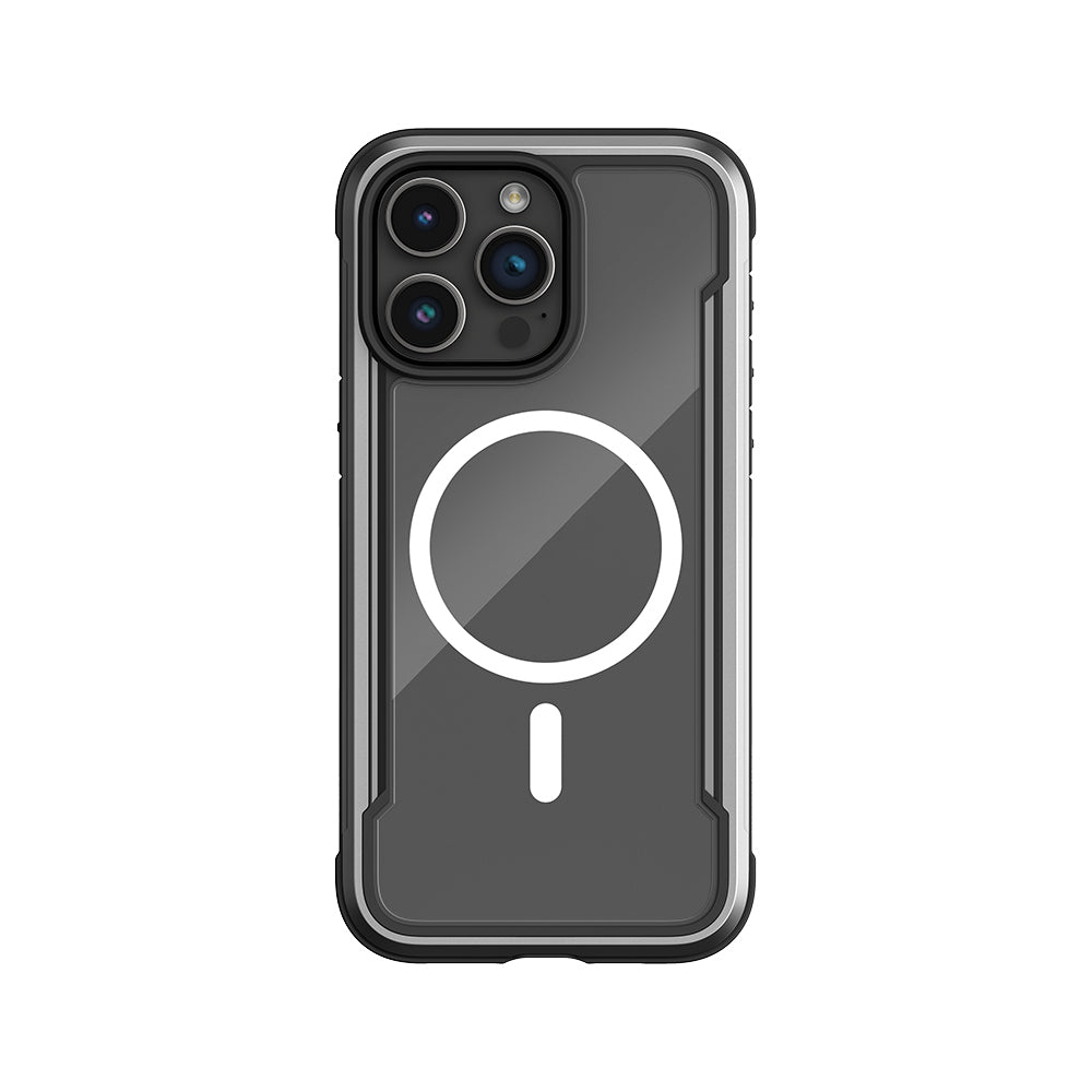Raptic Shield Serisi iPhone 15 Pro Max M-safe Şarj Özellikli Airbagli Şeffaf Arka Yüzey Kılıf