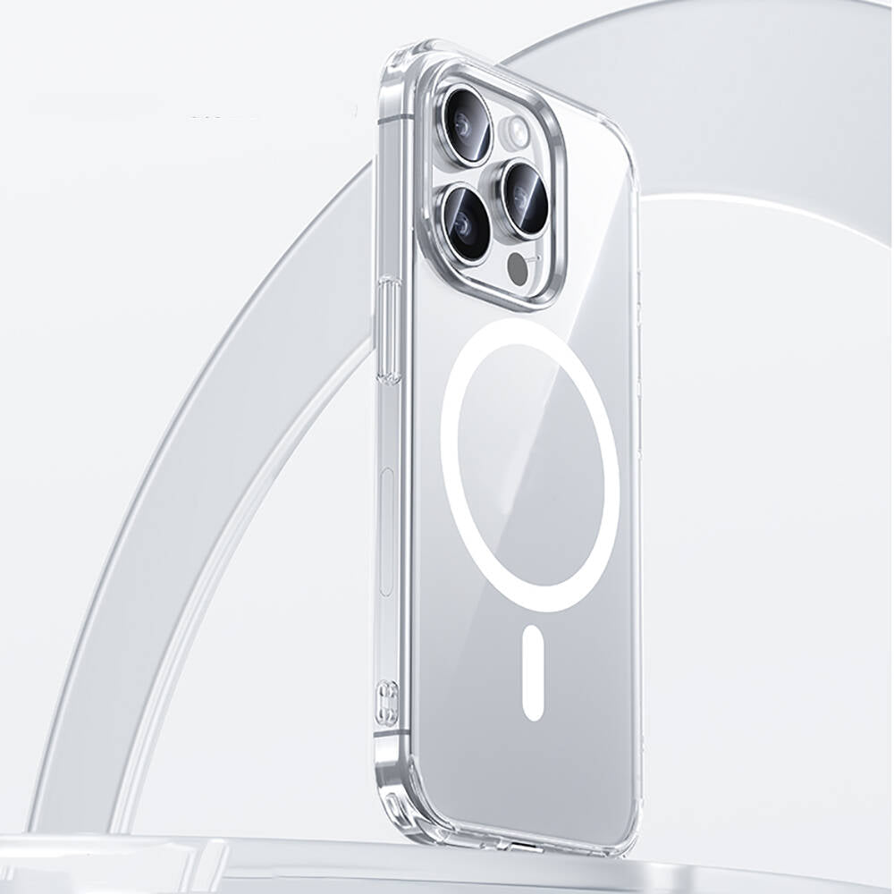 Benks LucentPro Serisi iPhone 15 Pro Max M-safe Şarj Özellikli Airbagli Şeffaf Kılıf