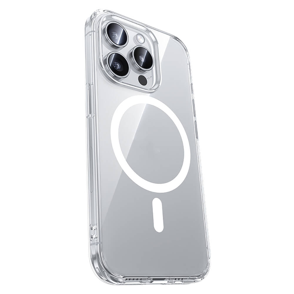 Benks LucentPro Serisi iPhone 15 Pro Max M-safe Şarj Özellikli Airbagli Şeffaf Kılıf