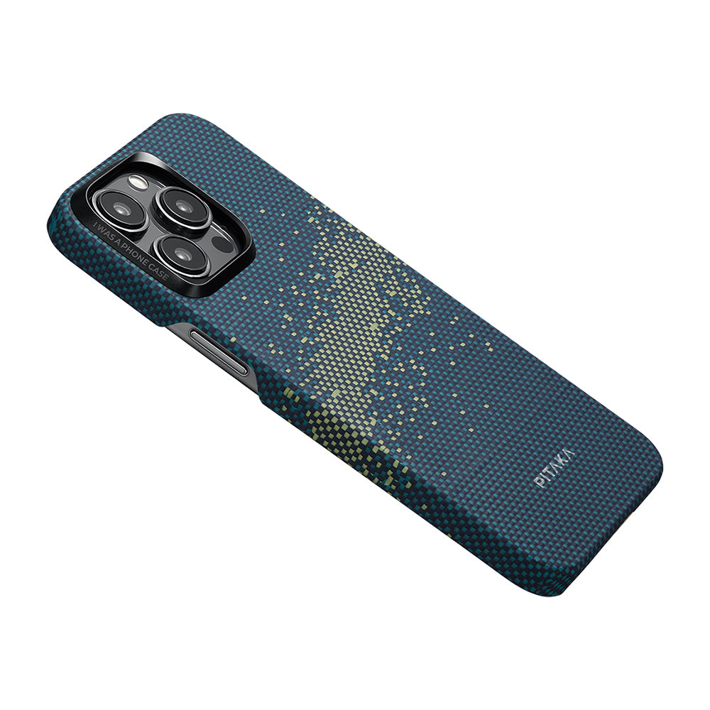 Pitaka Tactile Woven Starpeak Serisi iPhone 15 Pro Max M-safe Şarj Özellikli Aramid Fiber Milky Way Galaxy Kılıf