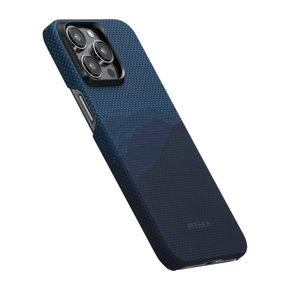 Pitaka Tactile Woven Starpeak Serisi iPhone 15 Pro Max M-safe Şarj Özellikli Aramid Fiber Over The Horizon Kılıf