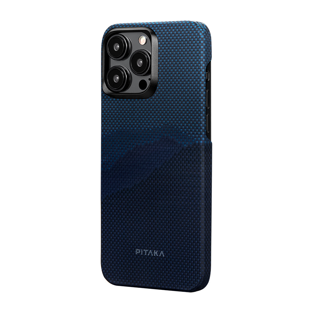 Pitaka Tactile Woven Starpeak Serisi iPhone 15 Pro Max M-safe Şarj Özellikli Aramid Fiber Over The Horizon Kılıf