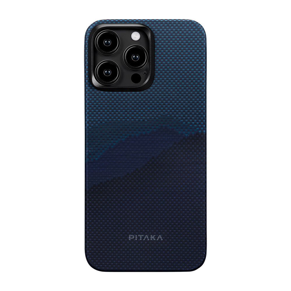 Pitaka Tactile Woven Starpeak Serisi iPhone 15 Pro Max M-safe Şarj Özellikli Aramid Fiber Over The Horizon Kılıf