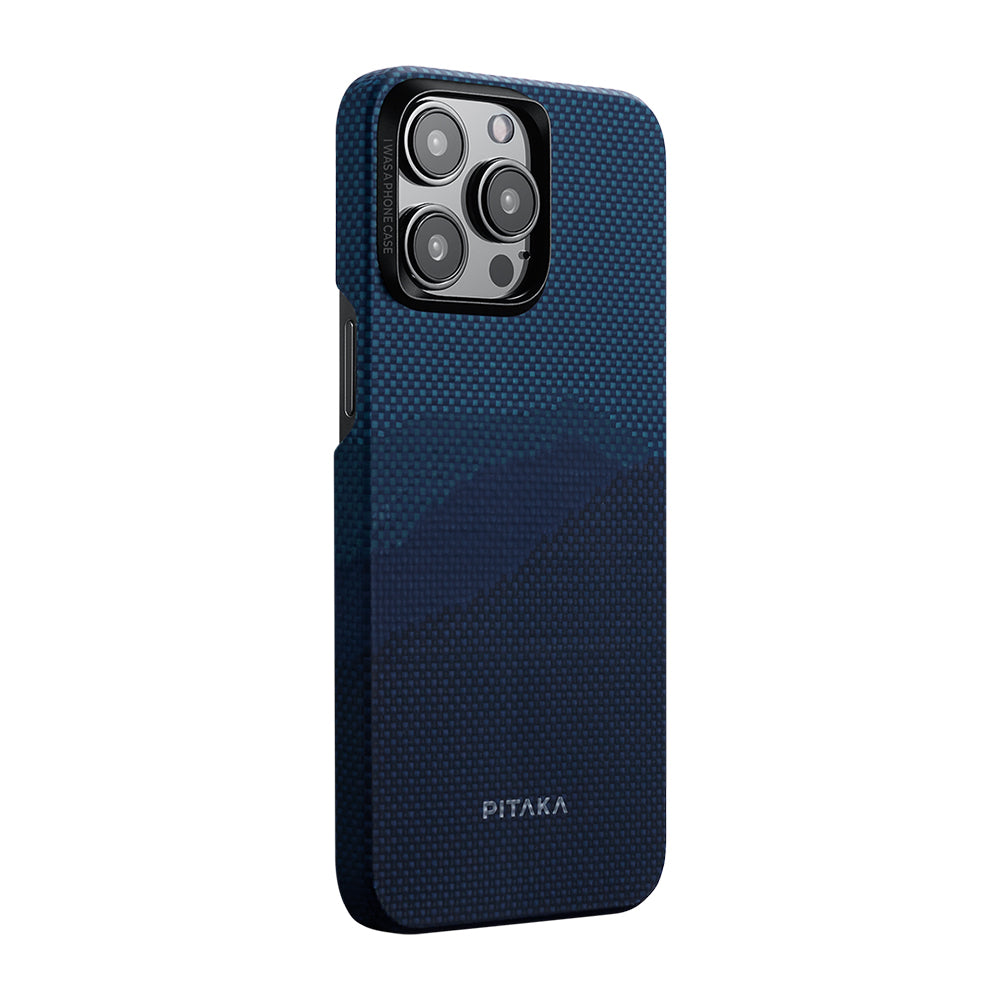 Pitaka Tactile Woven Starpeak Serisi iPhone 15 Pro Max M-safe Şarj Özellikli Aramid Fiber Over The Horizon Kılıf