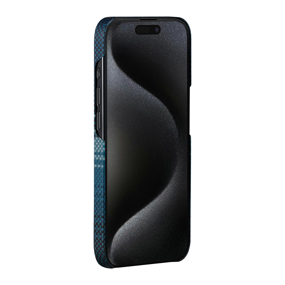 Pitaka Tactile Woven Sunset-Moonrise Serisi iPhone 15 Pro Max M-safe Şarj Özellikli Aramid Fiber Moonrise Kılıf