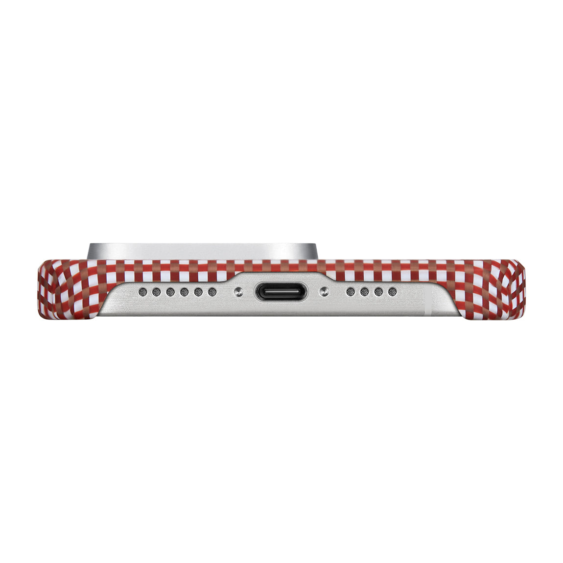 Pitaka Ultra-Slim Classic Serisi iPhone 15 Pro Max M-safe Şarj Özellikli Awa Tasarımlı 1500D Aramid Fiber Bonfire Kılıf