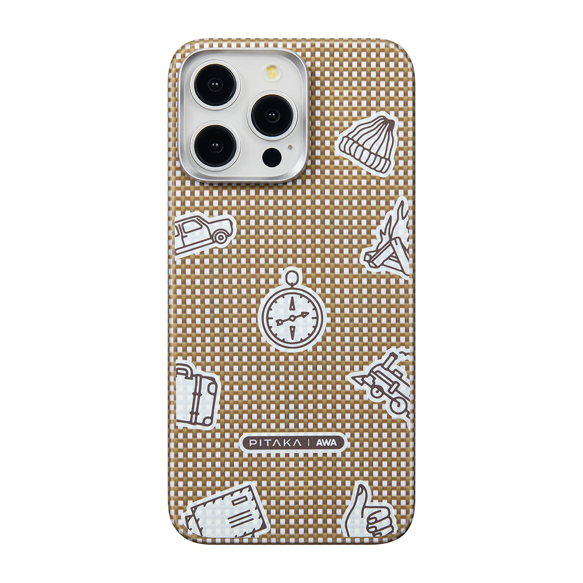 Pitaka Ultra-Slim Classic Serisi iPhone 15 Pro Max M-safe Şarj Özellikli Awa Tasarımlı 1500D Aramid Fiber Canyon Kılıf