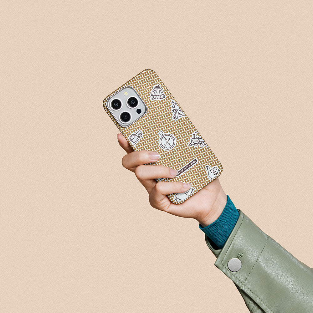 Pitaka Ultra-Slim Classic Serisi iPhone 15 Pro Max M-safe Şarj Özellikli Awa Tasarımlı 1500D Aramid Fiber Canyon Kılıf