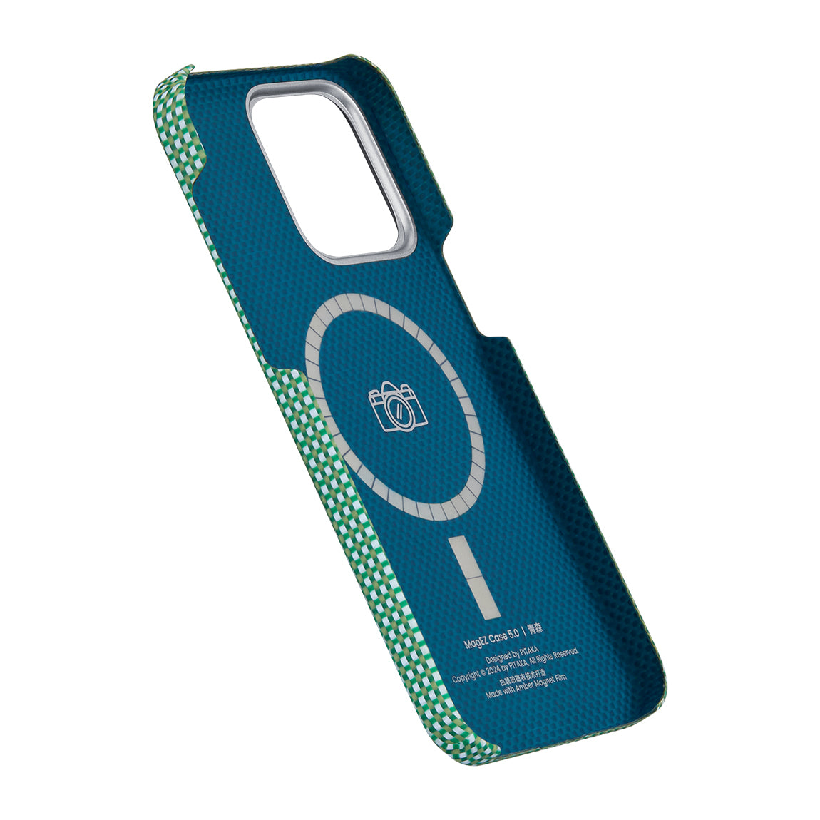Pitaka Ultra-Slim Classic Serisi iPhone 15 Pro Max M-safe Şarj Özellikli Awa Tasarımlı 1500D Aramid Fiber Forest Kılıf