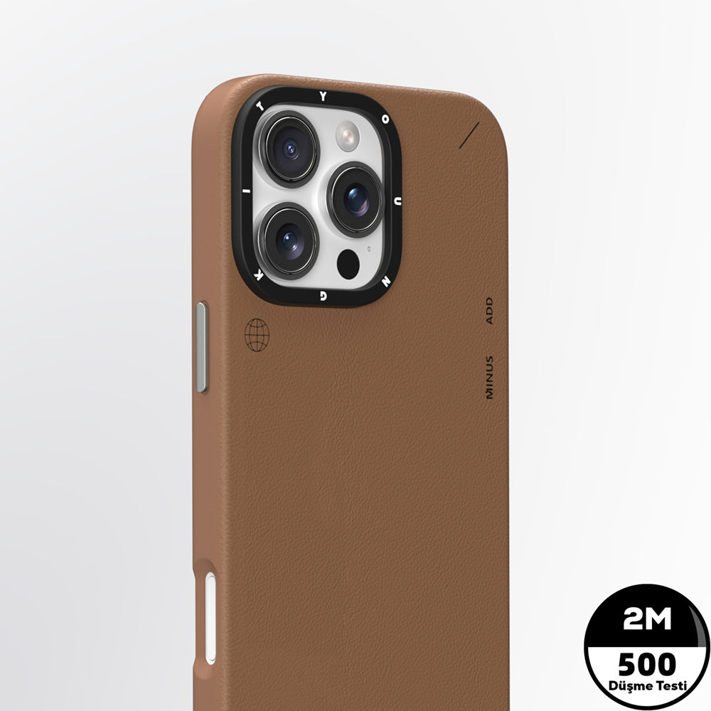 Youngkit Tech Fashion Serisi iPhone 15 Pro Max M-safe Şarj Özellikli Basit Mat Deri Desenli Kılıf