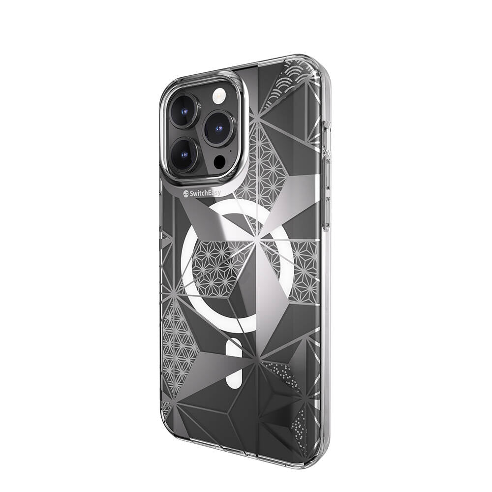 Switcheasy Artist-M Asanoha iPhone 15 Pro Max M-safe Şarj Özellikli Çift IMD Baskılı Lisanslı Kılıf