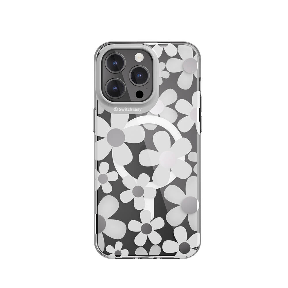 Switcheasy Artist-M Fleur iPhone 15 Pro Max M-safe Şarj Özellikli Çift IMD Baskılı Lisanslı Kılıf