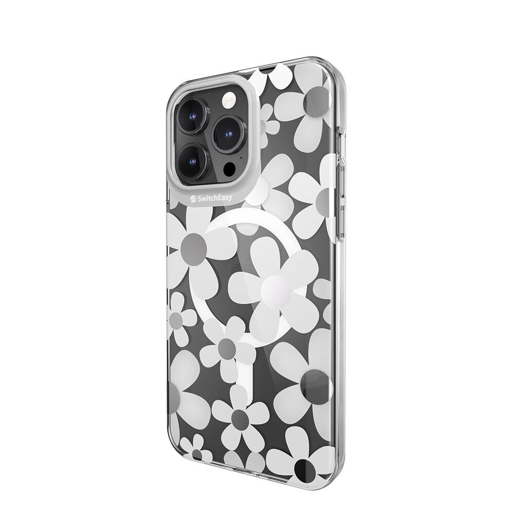 Switcheasy Artist-M Fleur iPhone 15 Pro Max M-safe Şarj Özellikli Çift IMD Baskılı Lisanslı Kılıf