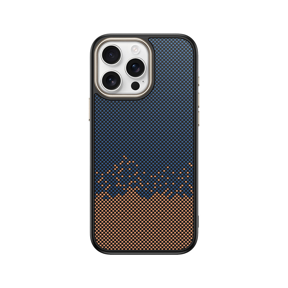 Cepax iPhone 15 Pro Max M-safe Şarj Özellikli Karbon Fiber Görünümlü Antina Kılıf