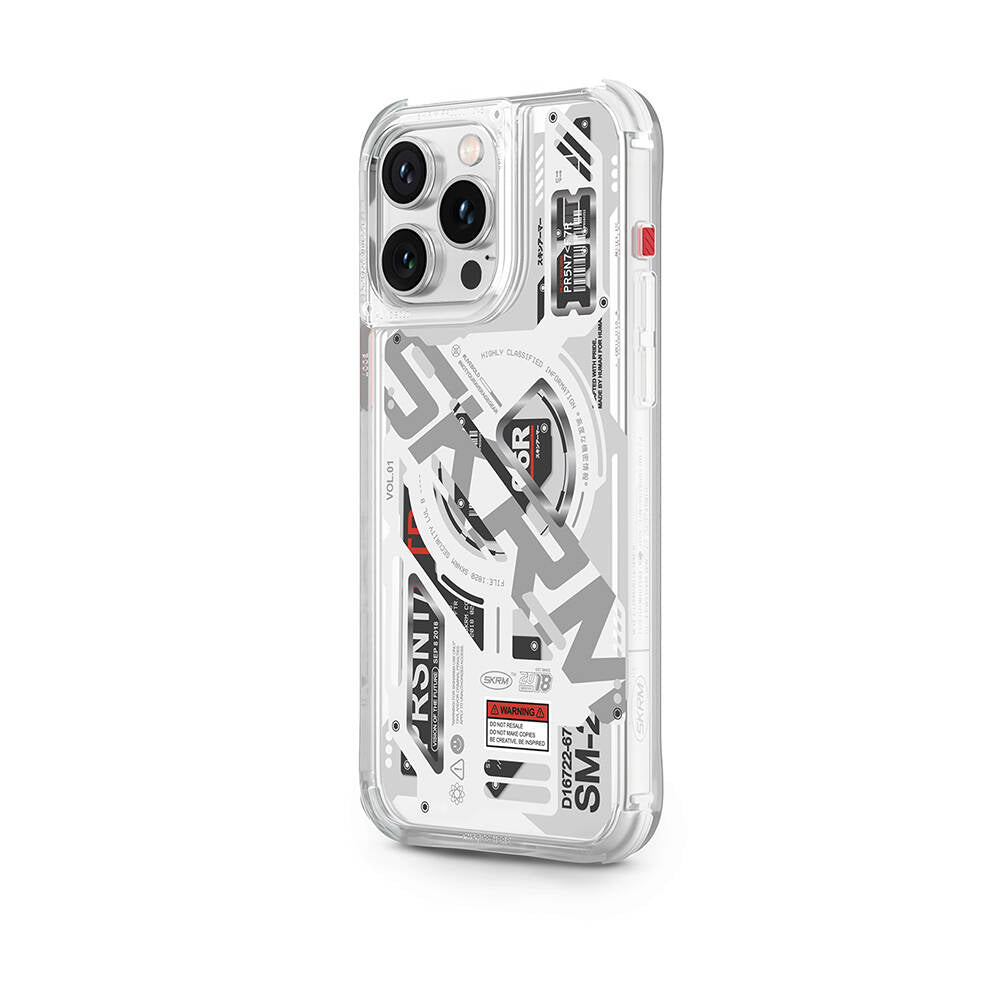 SkinArma Ekho iPhone 15 Pro Max Katmanlı Makine Temalı Magsafe Kılıf