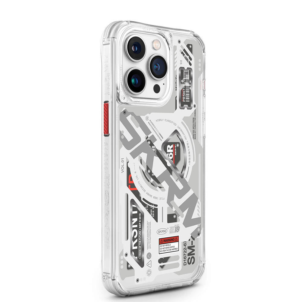 SkinArma Ekho iPhone 15 Pro Max Katmanlı Makine Temalı Magsafe Kılıf