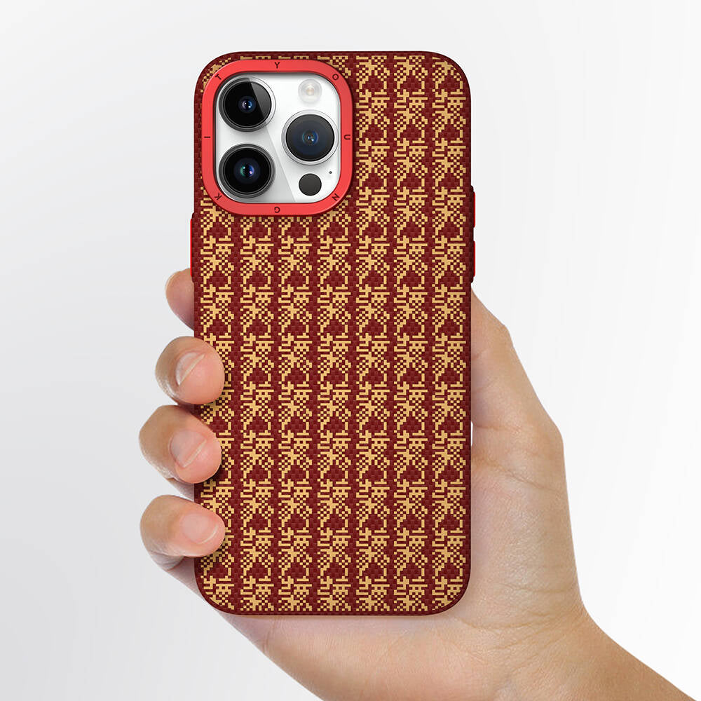 Youngkit Auspicious Loong Serisi iPhone 15 Pro Max M-safe Şarj Özellikli Kevlar 1500D Kılıf