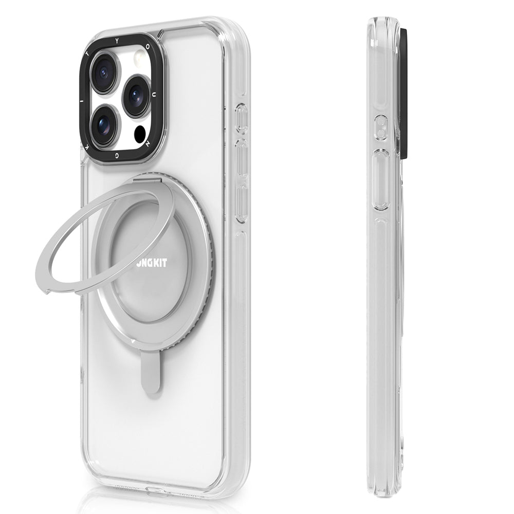 Youngkit Pivot Serisi iPhone 15 Pro Max M-safe Şarj Özellikli Parmak Ring Standlı Kılıf