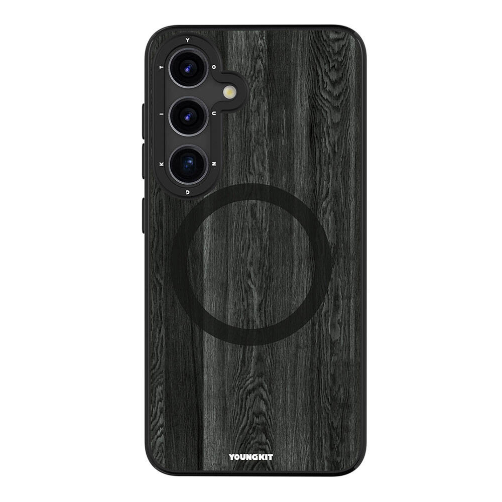 Youngkit Wood Forest Serisi Galaxy S24 Kılıf Magsafe Şarj Özellikli Sararmaya Dayanıklı Telefon Kılıfı - 1