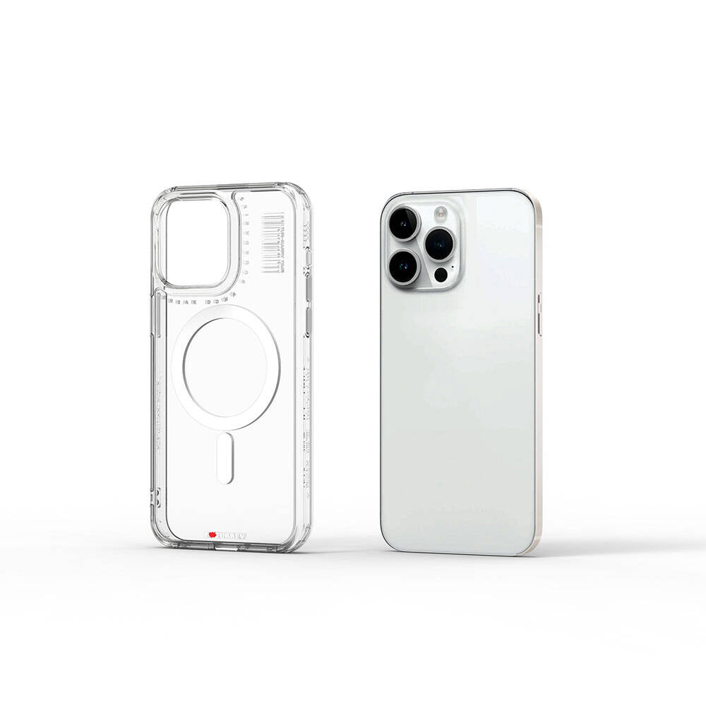 Wiwu Turkey D Serisi iPhone 15 Pro Max M-safe Şarj Özellikli Şeffaf Transparan Telefon Kılıfı