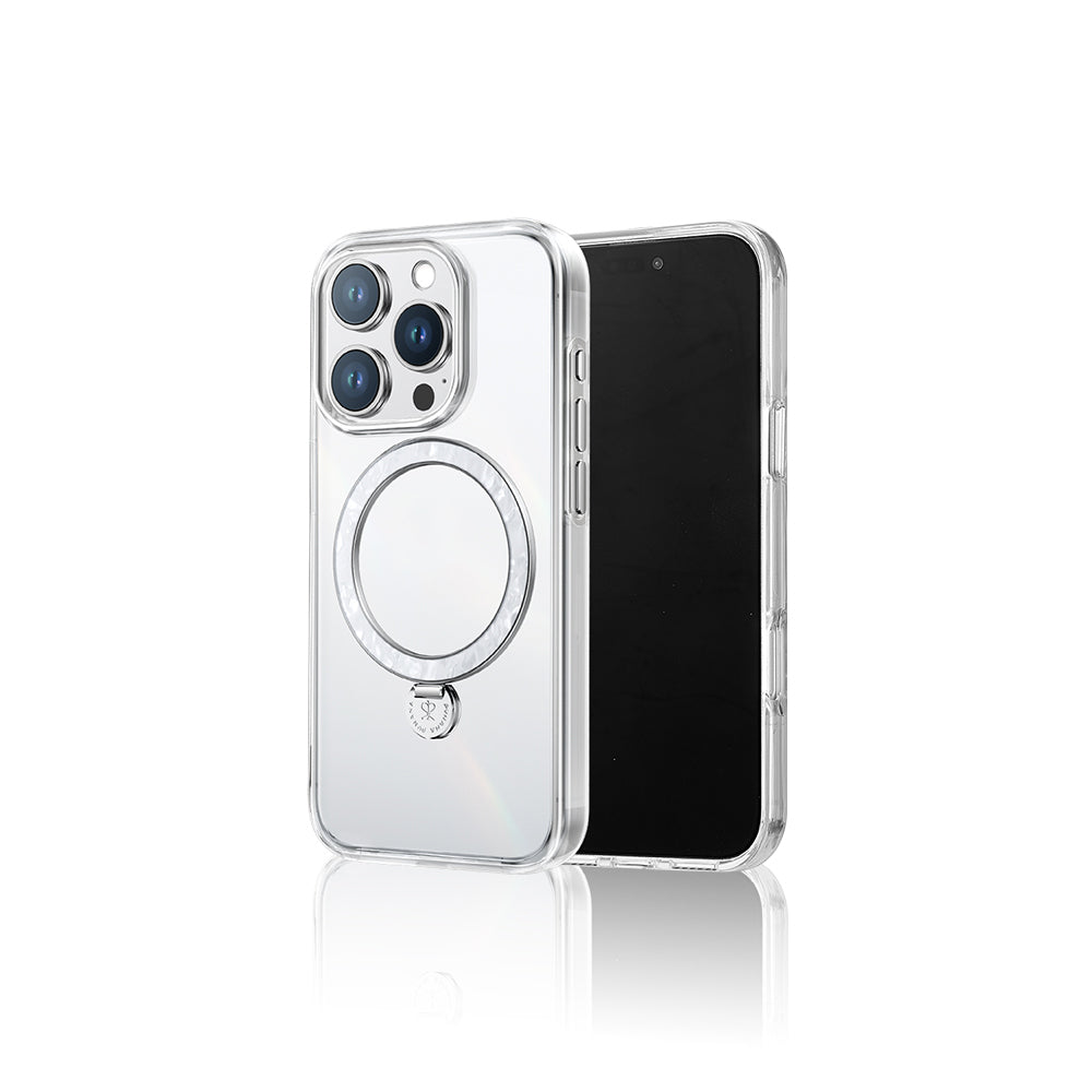 Pynana Dancing Streamer Serisi iPhone 15 Pro Max M-safe Şarj Özellikli Standlı Kılıf