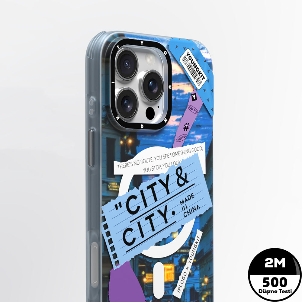 Youngkit A-City Serisi iPhone 15 Pro Max M-safe Şarj Özellikli Telefon Kılıfı