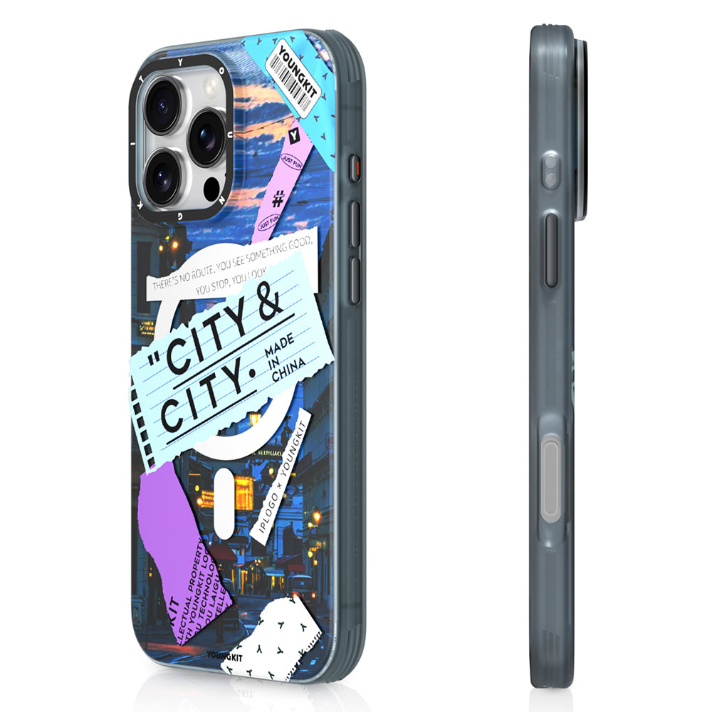 Youngkit A-City Serisi iPhone 15 Pro Max M-safe Şarj Özellikli Telefon Kılıfı