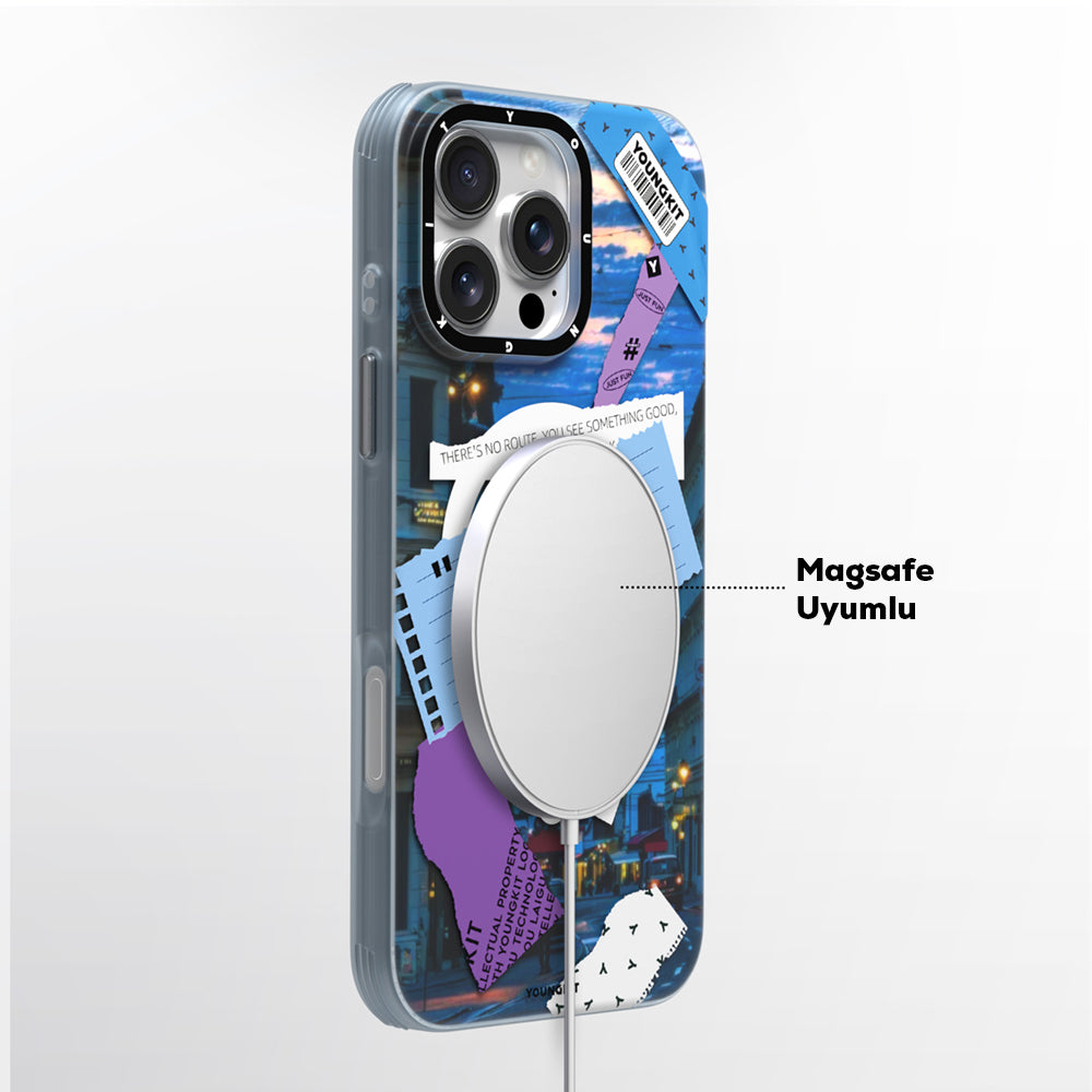 Youngkit A-City Serisi iPhone 15 Pro Max M-safe Şarj Özellikli Telefon Kılıfı