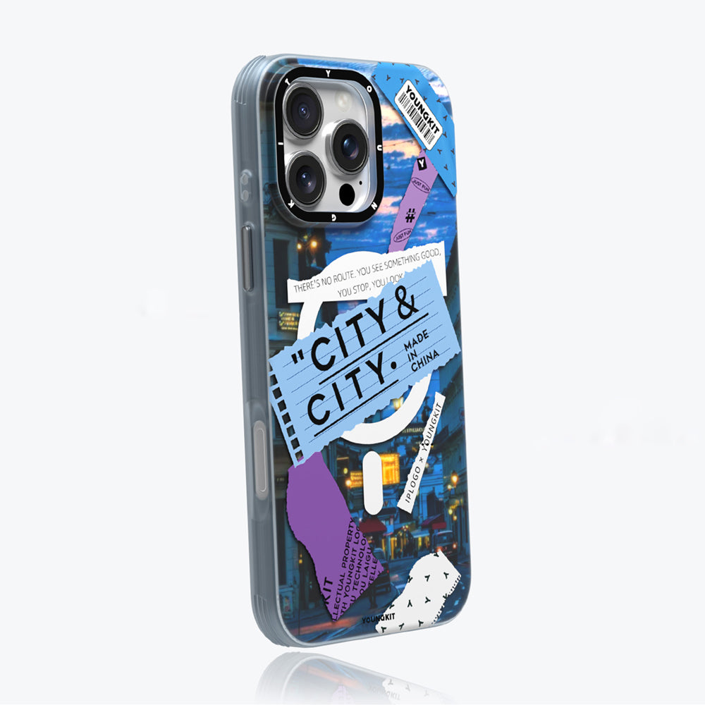 Youngkit A-City Serisi iPhone 15 Pro Max M-safe Şarj Özellikli Telefon Kılıfı