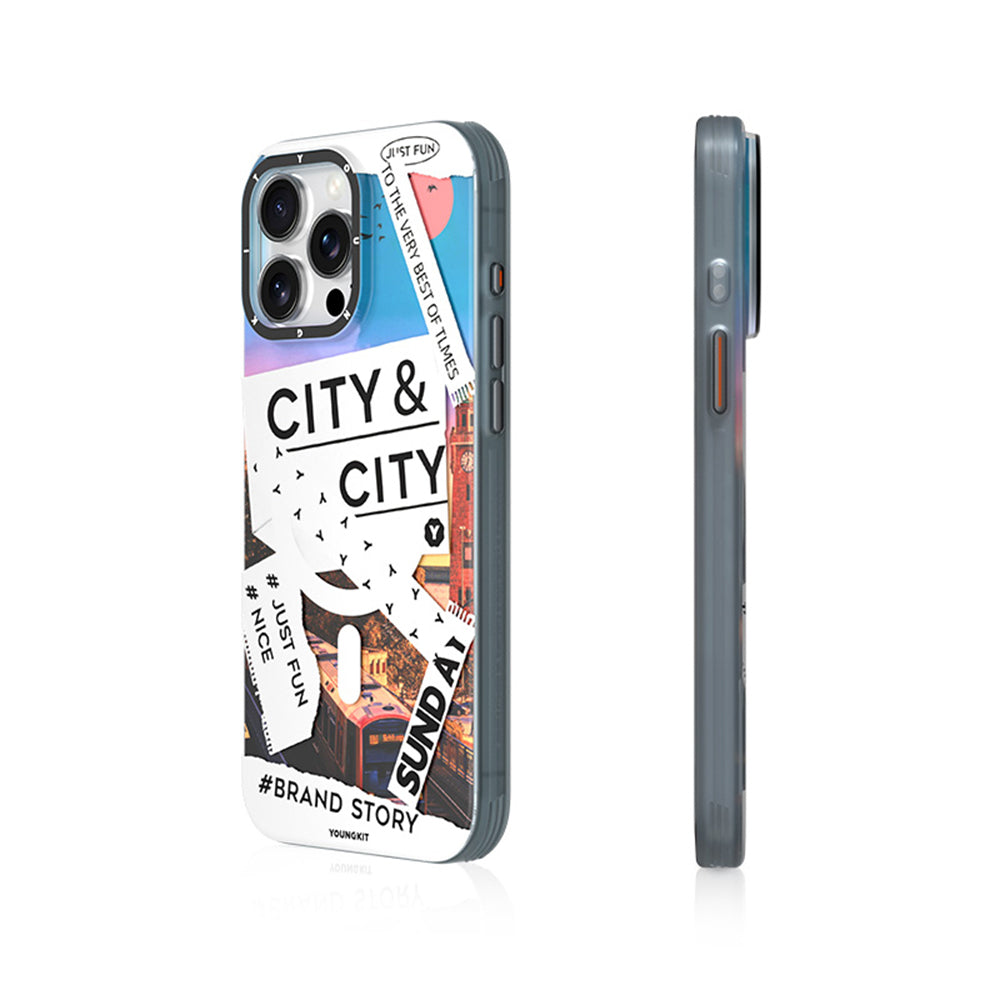 Youngkit A-City Serisi iPhone 15 Pro Max M-safe Şarj Özellikli Telefon Kılıfı