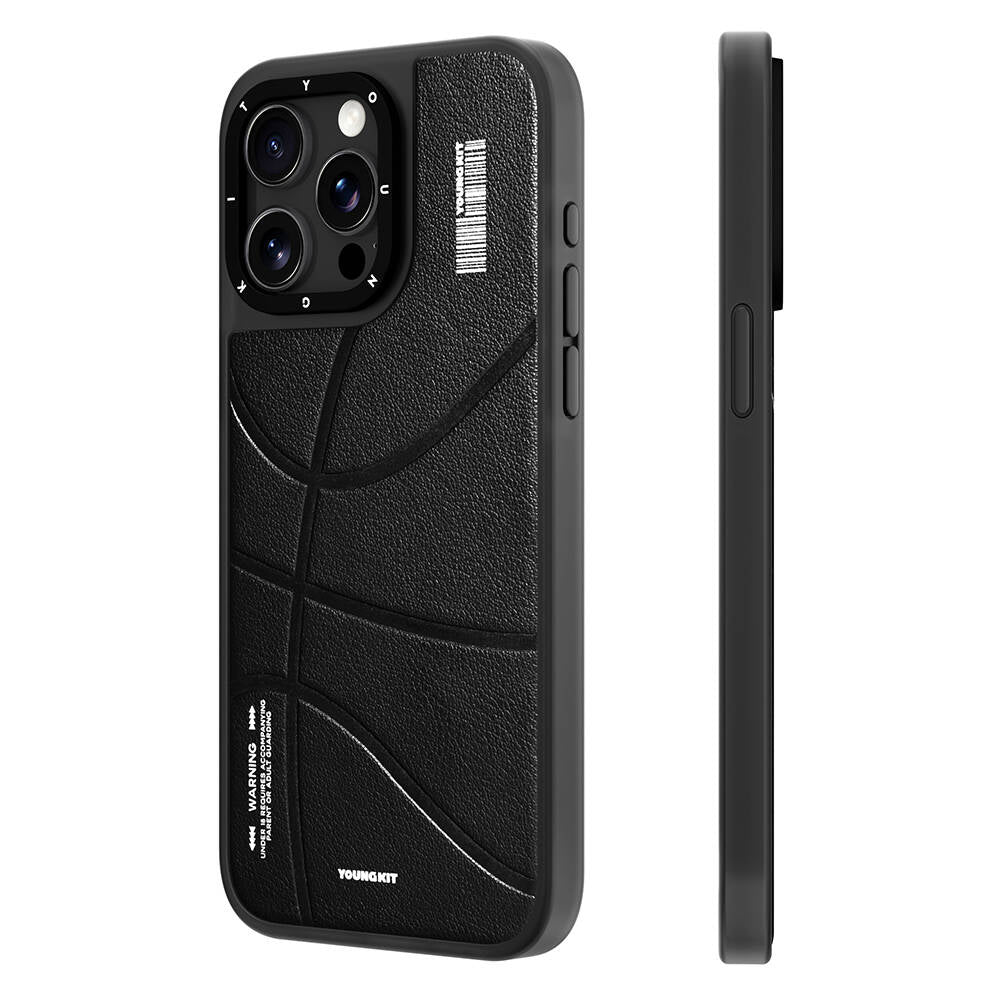 Youngkit Backboard Serisi Leather iPhone 15 Pro Max Magsafe Şarj Özellikli Telefon Kılıfı - 1