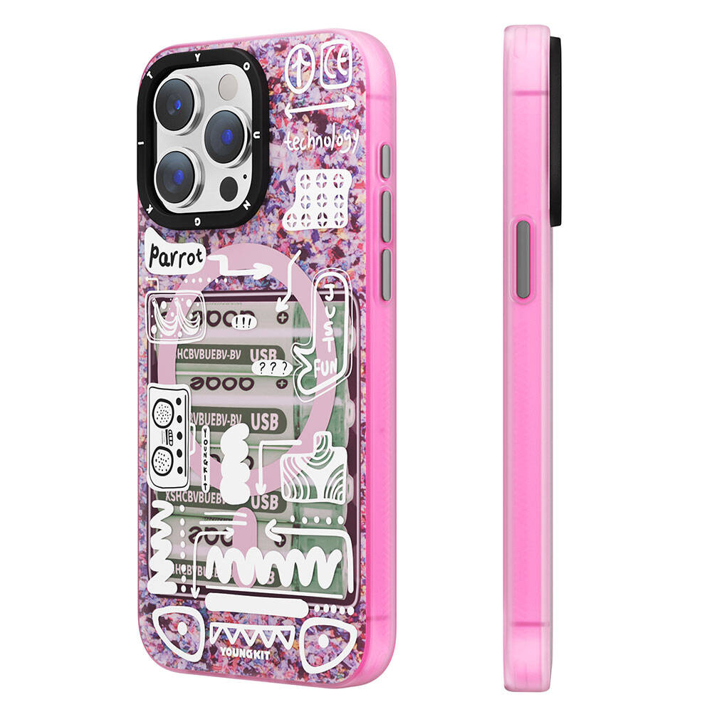 Youngkit Dark Matter Serisi iPhone 15 Pro Max Magsafe Şarj Özellikli Telefon Kılıfı - 1