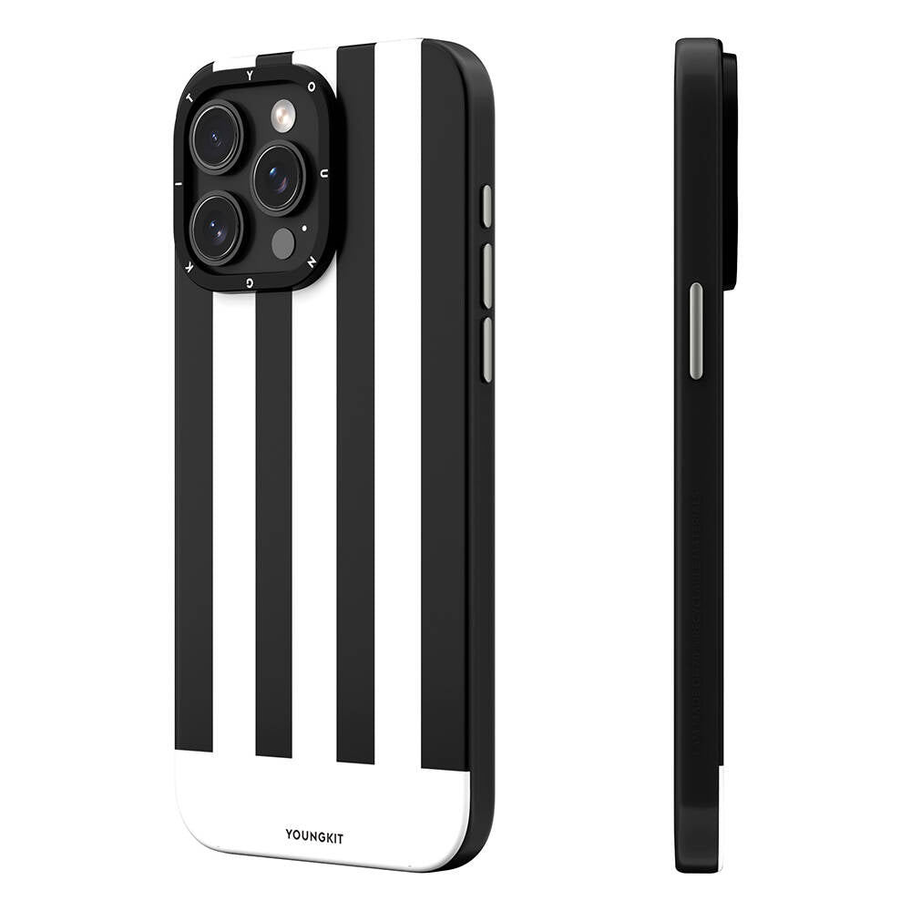 Youngkit Striped Piano Keys Serisi iPhone 15 Pro Max M-safe Şarj Özellikli Kılıf