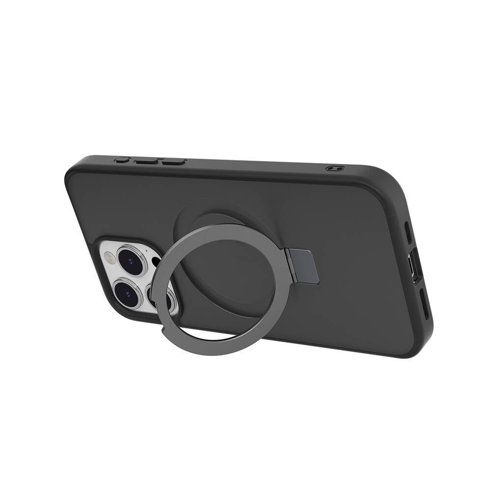 Switcheasy Magstand-M iPhone 15 Pro Max M-safe Şarj Özellikli Yüzük Standlı Lisanslı Kılıf