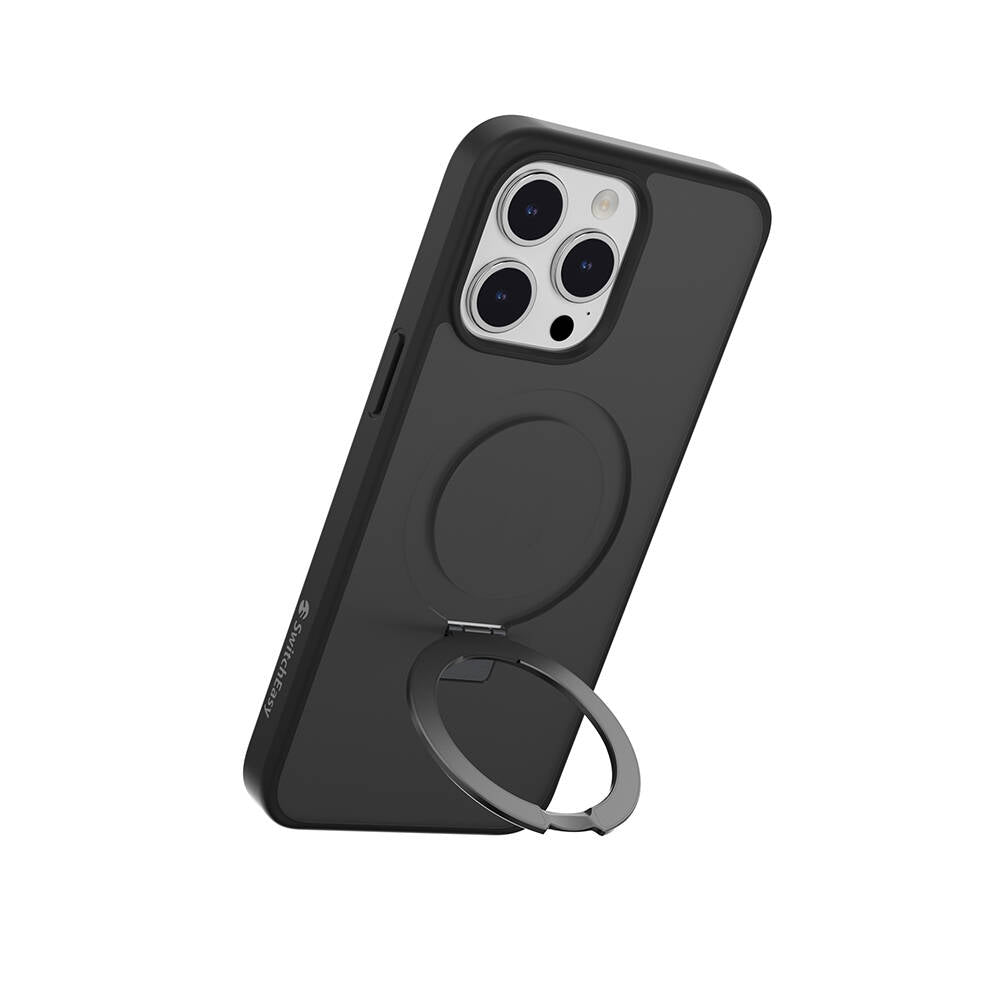 Switcheasy Magstand-M iPhone 15 Pro Max M-safe Şarj Özellikli Yüzük Standlı Lisanslı Kılıf