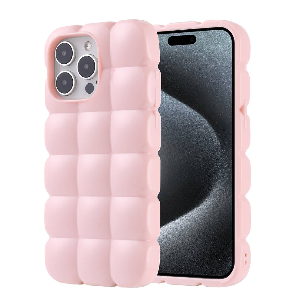 Cepax iPhone 15 Pro Max Parlak Esnek Silikon Dom Dom Kılıf