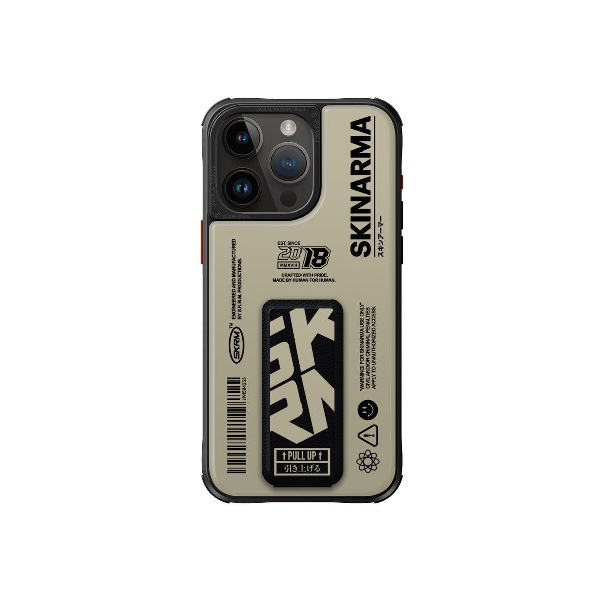 SkinArma iPhone 15 Pro Max Desenli Airbag Tasarımlı Standlı Spunk Telefon Kılıfı