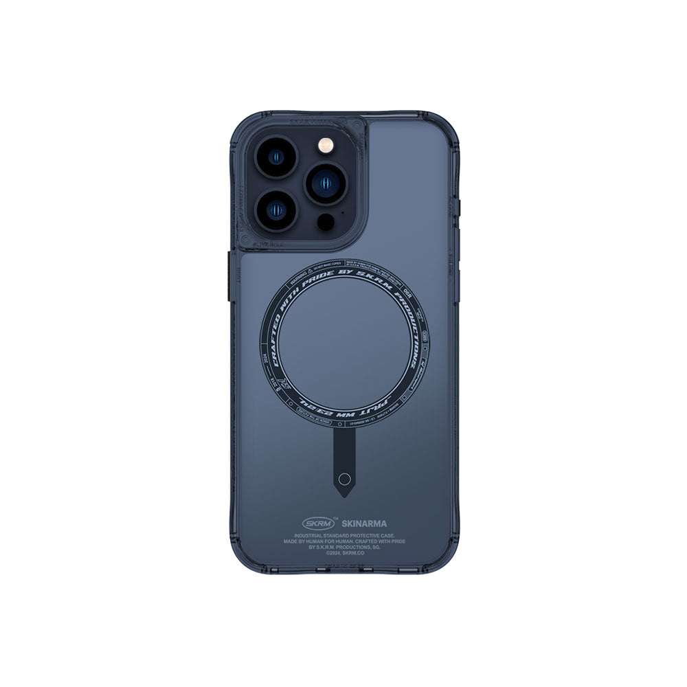 SkinArma iPhone 15 Pro Max Şeffaf Airbag Tasarımlı M-safe Şarj Özellikli Saido Kılıf