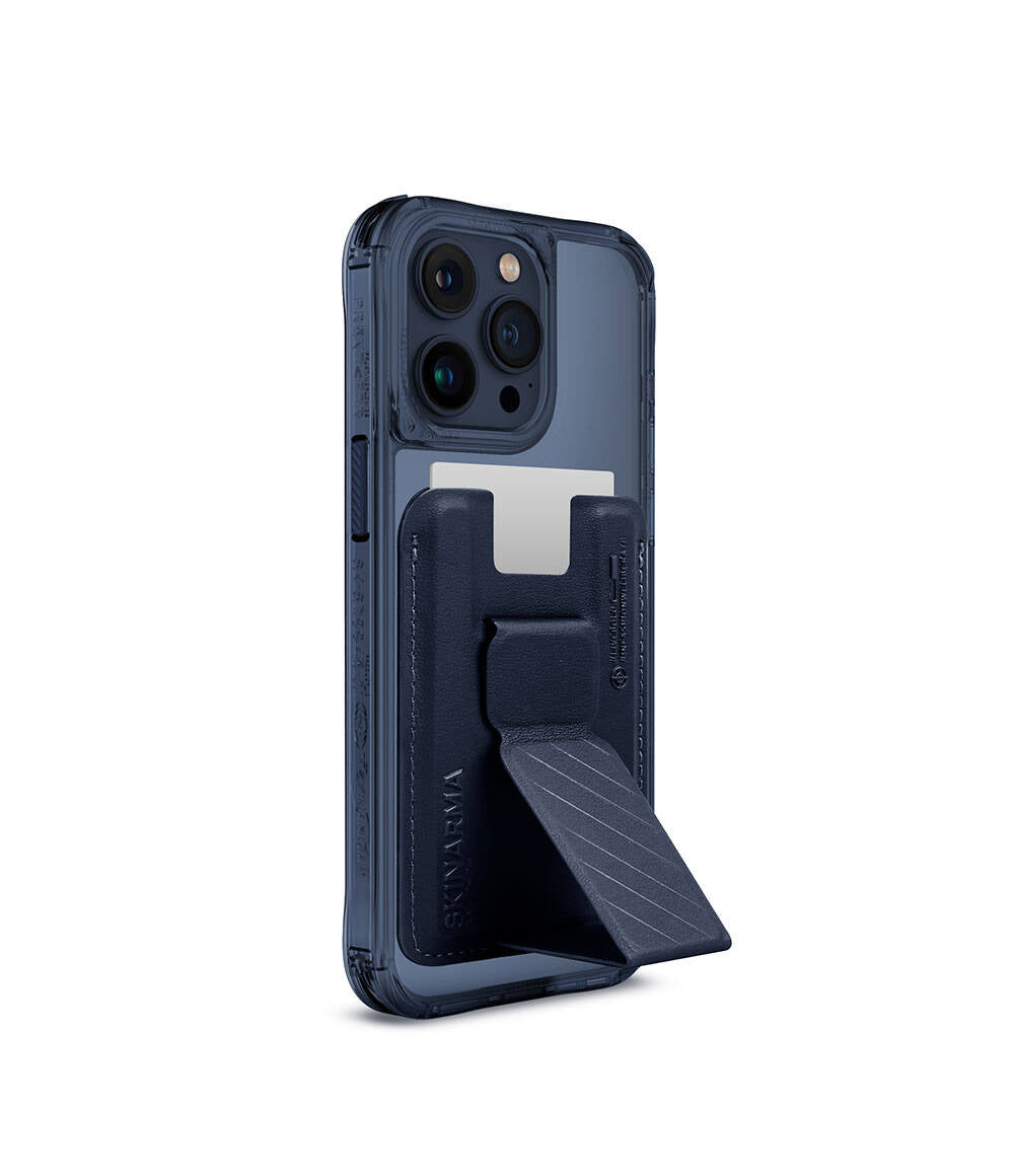 SkinArma iPhone 15 Pro Max Şeffaf M-safe Şarj Özellikli Kado Kartlıklı Saido Kılıf