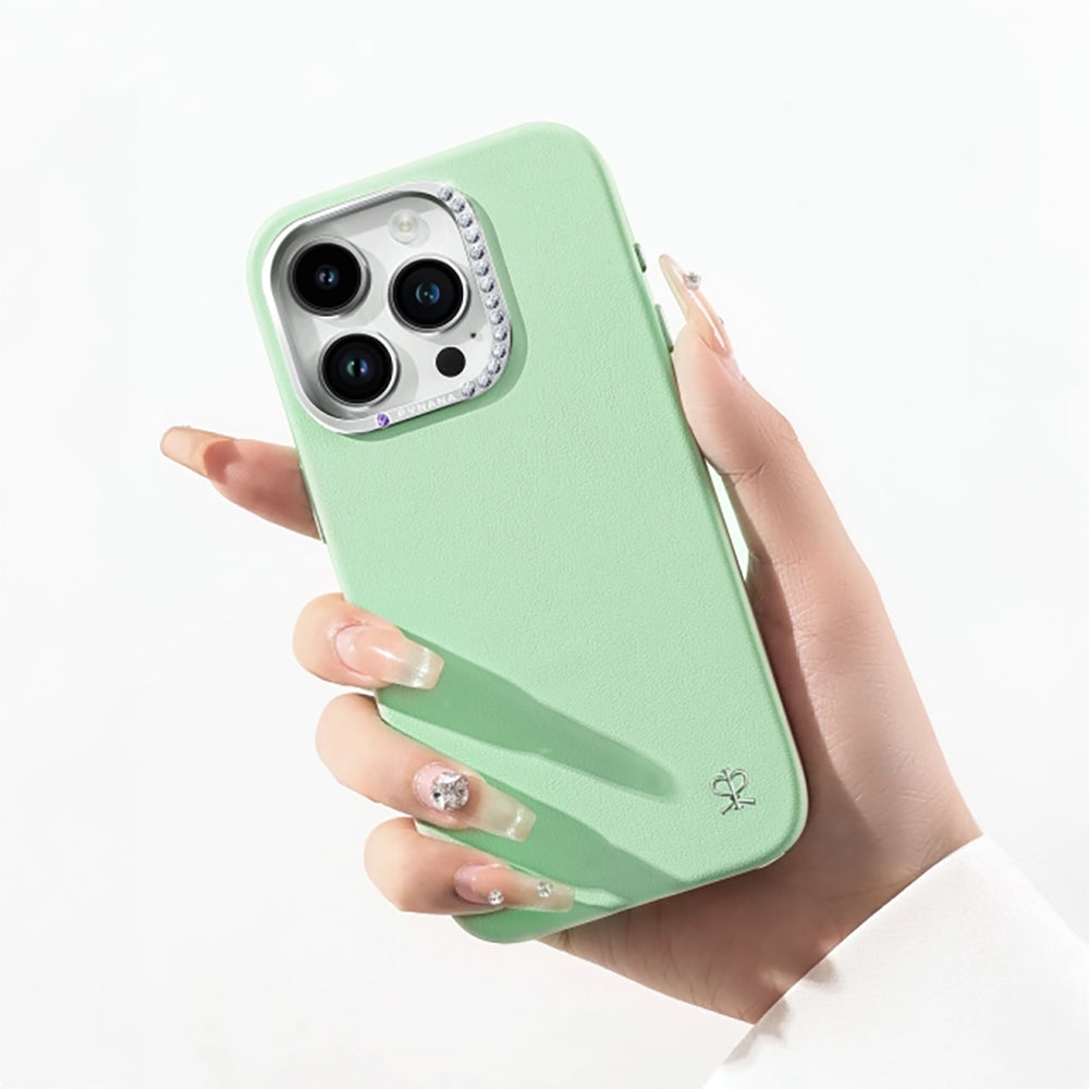 Pynana Starry Serisi iPhone 15 Pro Max Suni Deri Tasarımlı Telefon Kılıfı