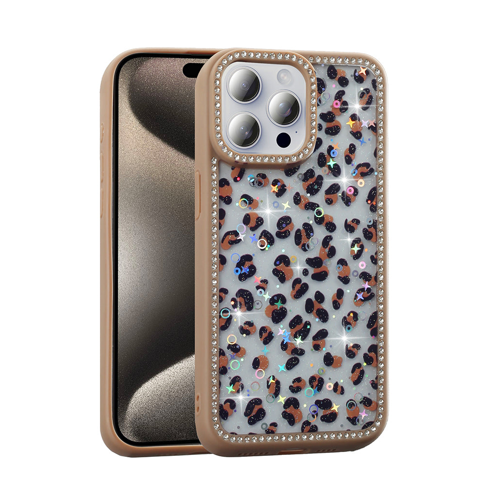 Cepax iPhone 15 Pro Max Taşlı ve Simli Tasarım Azra Kılıf