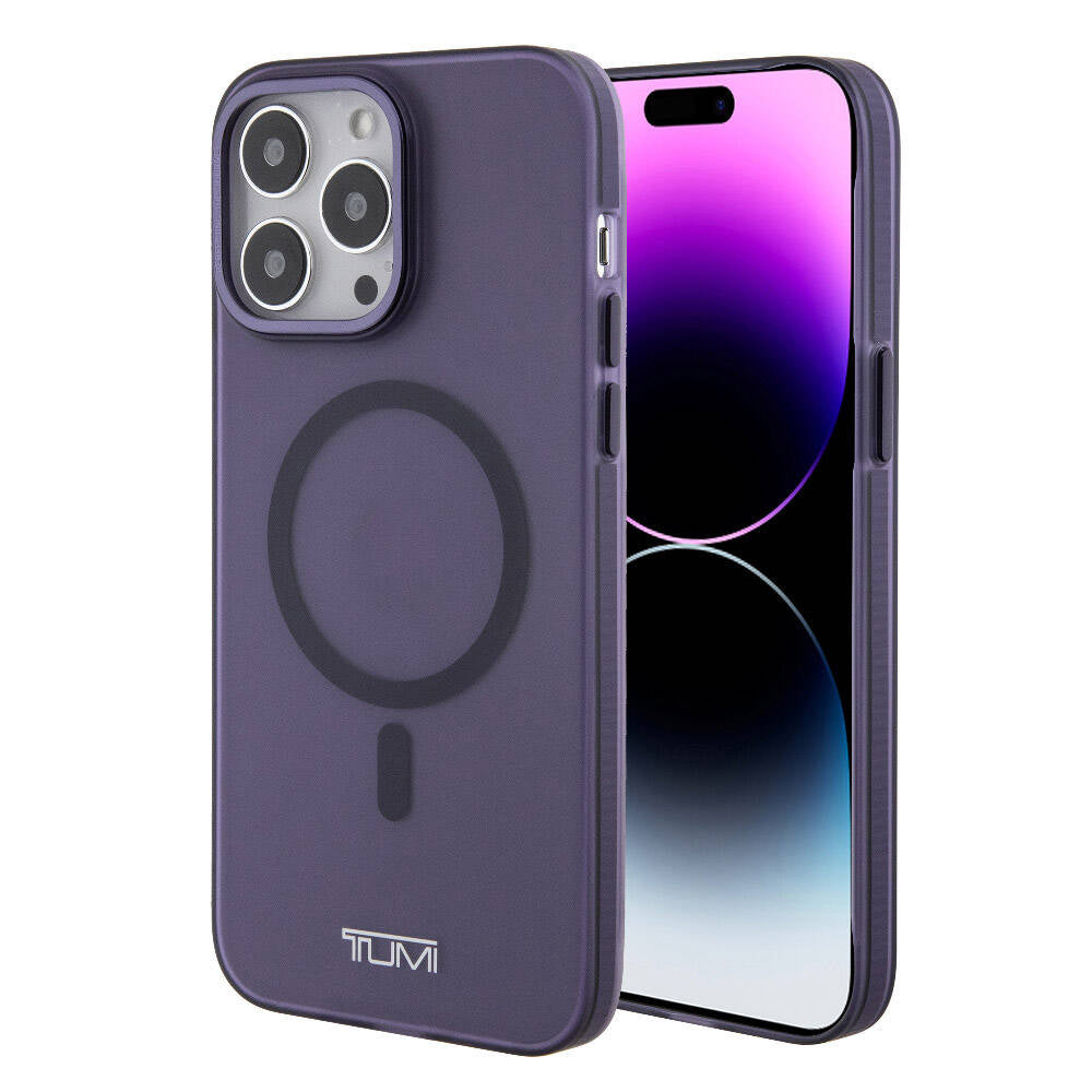 TUMI iPhone 15 Pro Max Orjinal Lisanslı M-safe Şarj Özellikli Buzlu Mat Telefon Kılıfı