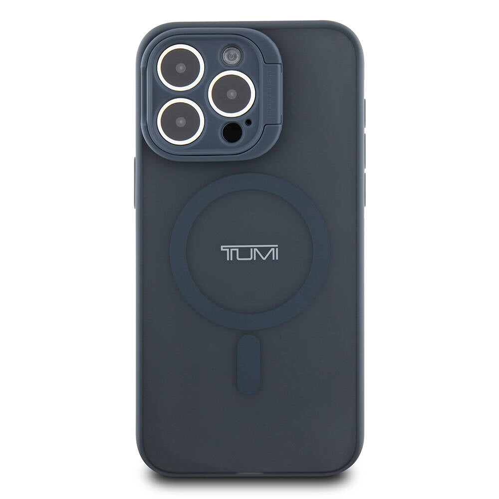 TUMI iPhone 15 Pro Max Orjinal Lisanslı M-safe Şarj Özellikli Kamera Standlı Buzlu Mat Kılıf