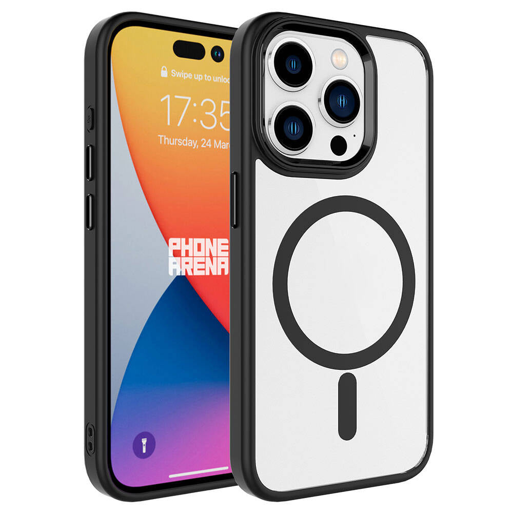Cepax Chrome Magsafe iPhone 15 Pro Max Kablosuz Şarj Özellikli Silikon Telefon Kılıfı - 1