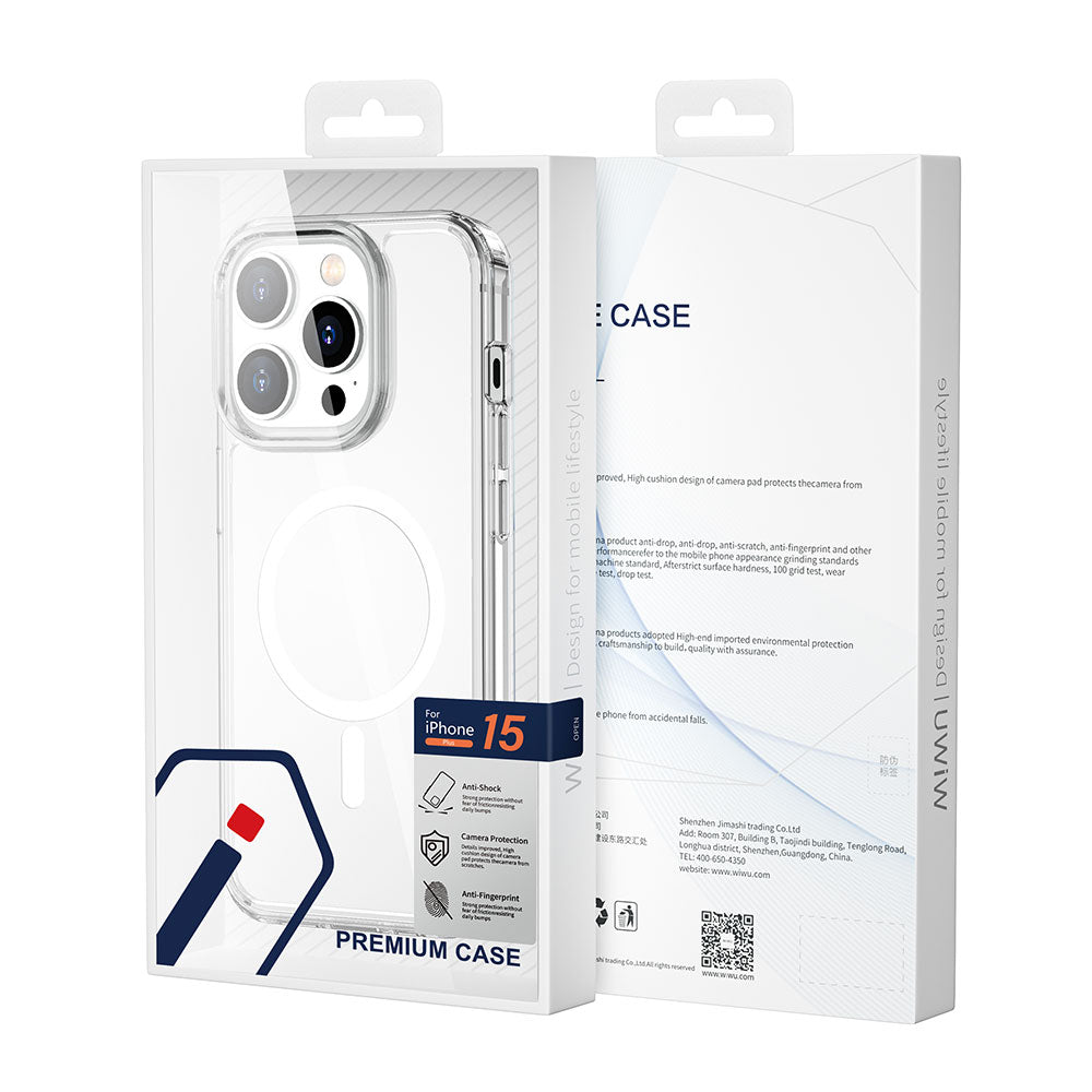 Wiwu MCC-101 iPhone 15 Pro Max Magnetic Crystal Sert PC Telefon Kılıf