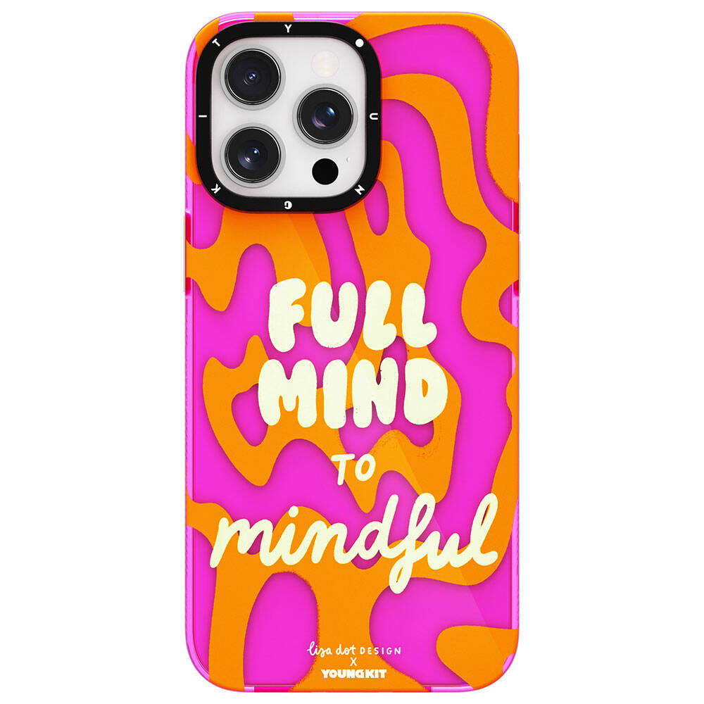Youngkit Mindfulness Serisi iPhone 15 Pro Max Yazı Desenli Telefon Kılıfı